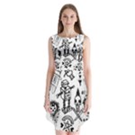 Scene Kid Sketches Sleeveless Chiffon Dress  