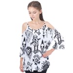 Scene Kid Sketches Flutter Sleeve Tee 