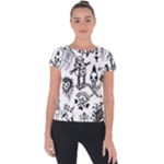 Scene Kid Sketches Short Sleeve Sports Top 