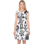 Scene Kid Sketches Capsleeve Midi Dress