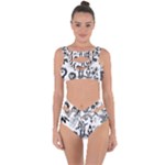 Scene Kid Sketches Bandaged Up Bikini Set 