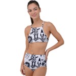 Scene Kid Sketches High Waist Tankini Set