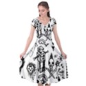 Cap Sleeve Wrap Front Dress 