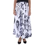 Scene Kid Sketches Flared Maxi Skirt