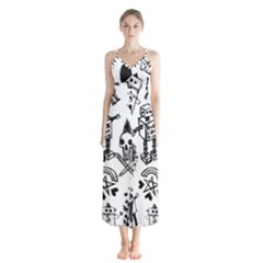 Button Up Chiffon Maxi Dress 