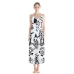 Scene Kid Sketches Button Up Chiffon Maxi Dress