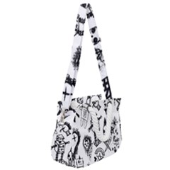 Rope Handles Shoulder Strap Bag 