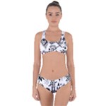 Scene Kid Sketches Criss Cross Bikini Set
