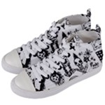 Scene Kid Sketches Women s Mid-Top Canvas Sneakers