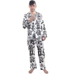Scene Kid Sketches Men s Long Sleeve Satin Pajamas Set