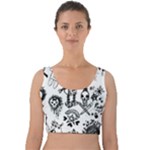Scene Kid Sketches Velvet Crop Top