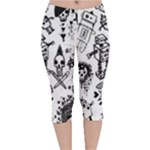 Scene Kid Sketches Velvet Capri Leggings 