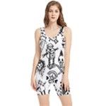 Scene Kid Sketches Women s Wrestling Singlet