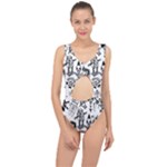 Scene Kid Sketches Center Cut Out Swimsuit