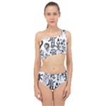 Scene Kid Sketches Spliced Up Two Piece Swimsuit