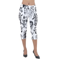 Lightweight Velour Capri Leggings  