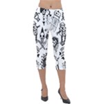 Scene Kid Sketches Lightweight Velour Capri Leggings 