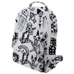 Scene Kid Sketches Flap Pocket Backpack (Small)