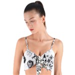 Scene Kid Sketches Woven Tie Front Bralet