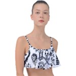 Scene Kid Sketches Frill Bikini Top