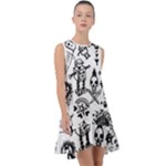 Scene Kid Sketches Frill Swing Dress