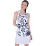 Scene Kid Sketches Racer Back Mesh Tank Top