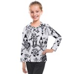 Scene Kid Sketches Kids  Long Mesh Tee