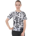 Scene Kid Sketches Women s Sport Raglan Tee
