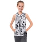 Scene Kid Sketches Kids  Sleeveless Hoodie