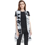 Scene Kid Sketches Sleeveless Chiffon Waistcoat Shirt