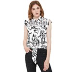 Scene Kid Sketches Frill Detail Shirt