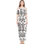 Scene Kid Sketches Draped Sleeveless Chiffon Jumpsuit
