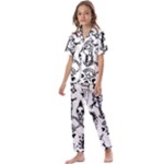 Scene Kid Sketches Kids  Satin Short Sleeve Pajamas Set