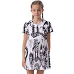Scene Kid Sketches Kids  Asymmetric Collar Dress