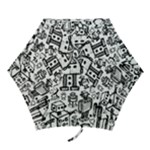 Robot Crowd Mini Folding Umbrellas