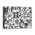 Robot Crowd Deluxe Canvas 16  x 12  (Stretched) 
