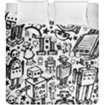 Robot Crowd Duvet Cover Double Side (King Size)