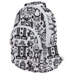 Robot Crowd Rounded Multi Pocket Backpack