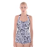 Robot Crowd Boyleg Halter Swimsuit 