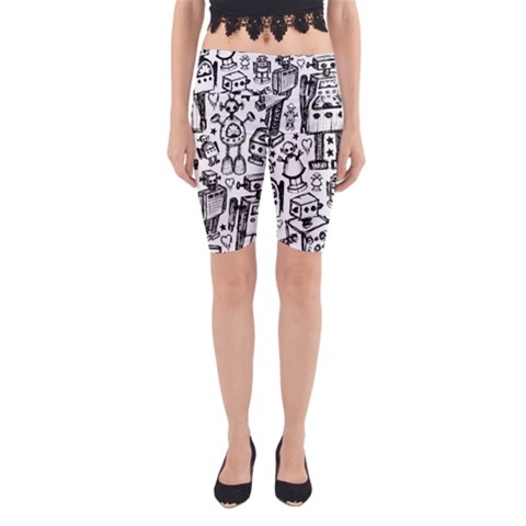 Robot Crowd Yoga Cropped Leggings from ArtsNow.com