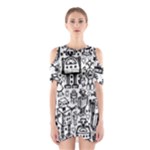 Robot Crowd Shoulder Cutout One Piece Dress