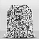 Robot Crowd Drawstring Bag (Small)