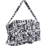 Robot Crowd Canvas Crossbody Bag