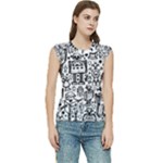 Robot Crowd Women s Raglan Cap Sleeve Tee