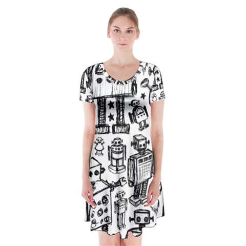 Robot Crowd Short Sleeve V