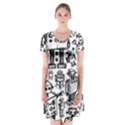 Short Sleeve V-neck Flare Dress 