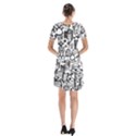 Short Sleeve V-neck Flare Dress 