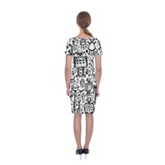 Classic Short Sleeve Midi Dress Back Classic Short Sleeve Midi Dress Back