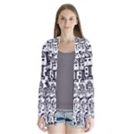Robot Crowd Drape Collar Cardigan