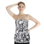Robot Crowd Strapless Top